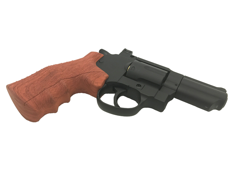 Huntex 2.5″ Co2 Revolver (4.5mm-BK-Wood Grip)