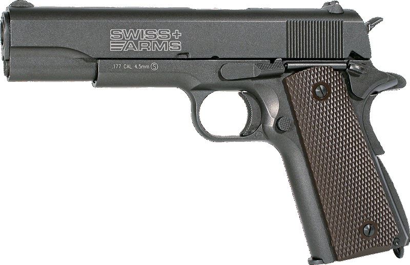 Swiss Arms P1911 4.5mm/.177 Co2 Blowback Pistol (Metal – Black – Cybergun – 288710)