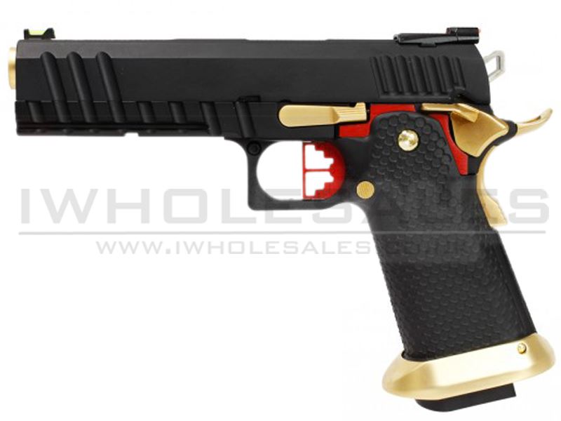 (Archived) Armorer Works Custom Hi-Capa Co2 Blowback (Full Black Slide – Black Frame – Gold Barrel – AG-HX2002 – 4.5mm) (Archived) Armorer Works Custom Hi-Capa Co2 Blowback (Full Black Slide – Black Frame – Gold Barrel – AG-HX2002 – 4.5mm)