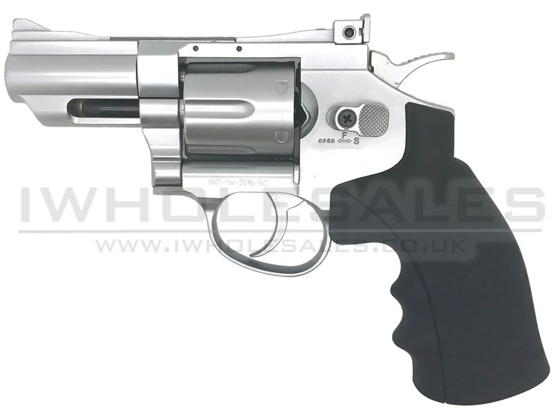 Huntex Revolver 2.5inch Co2 Air Pistol (4.5mm – Silver – Full Metal)