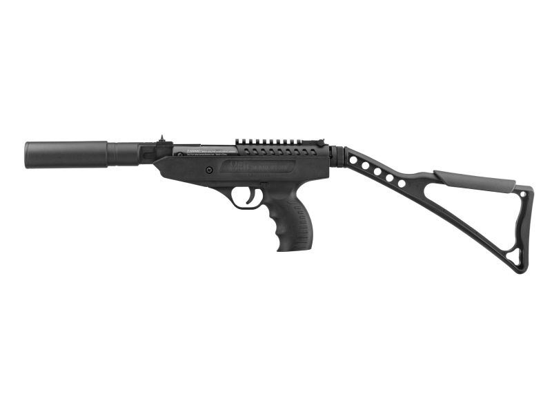 Bo Manufacture 4.5mm/.177 Langley Hitman Break Barrel Air Pistol with Silencer (7.5j – Black)
